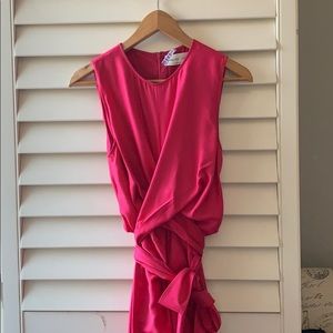 Aritzia Babaton silk-blend wrap-front midi dress